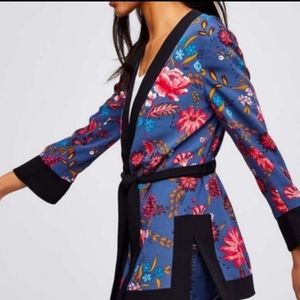 Loft Belted Floral Blazer